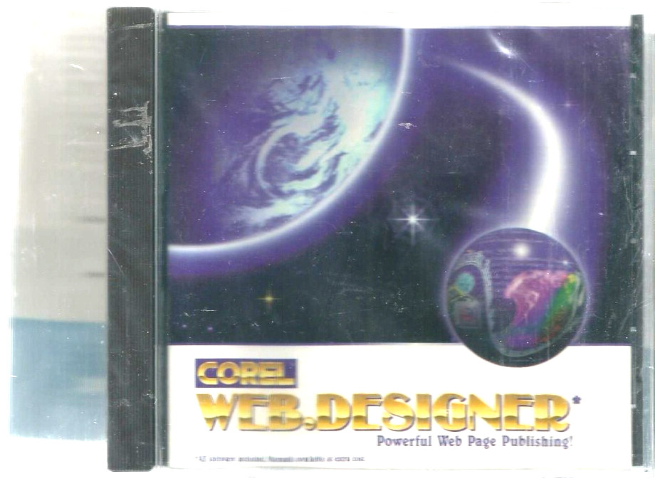 Corel Web.Designer Win 3.1/95, Web Page Publishing software (PC) FACTORY SEALED