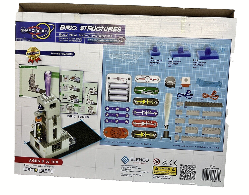 Snap Circuits Bric Structures Electronic Learning Brick Building (Complete)