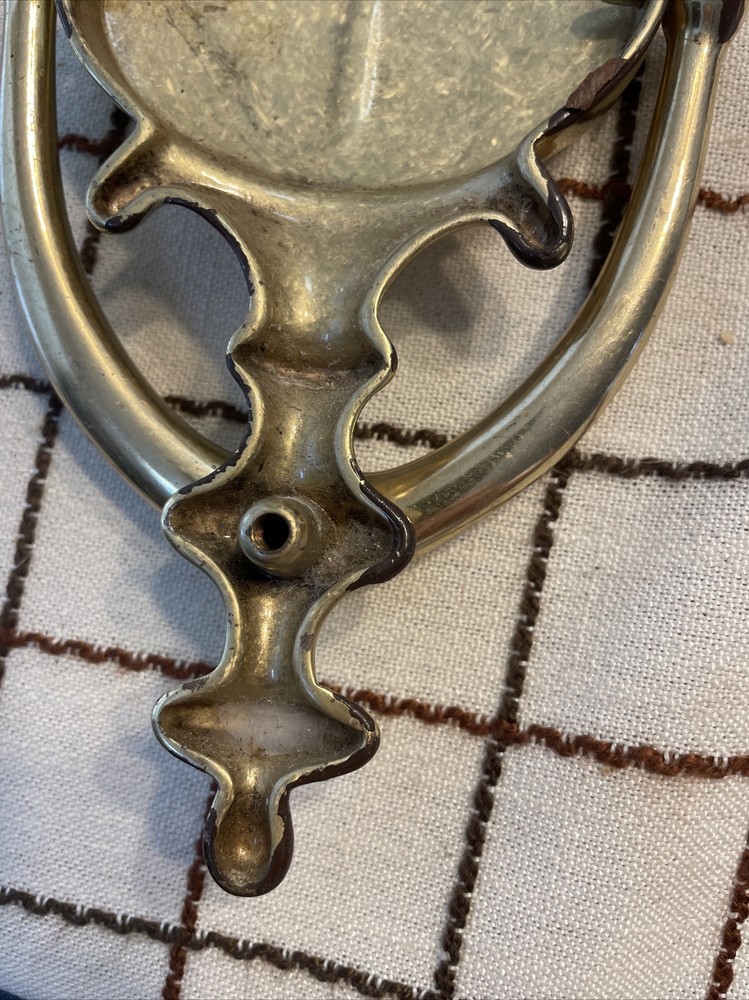 Vintage preowned Polished Solid Brass Door Knocker 9”x 4”Inch