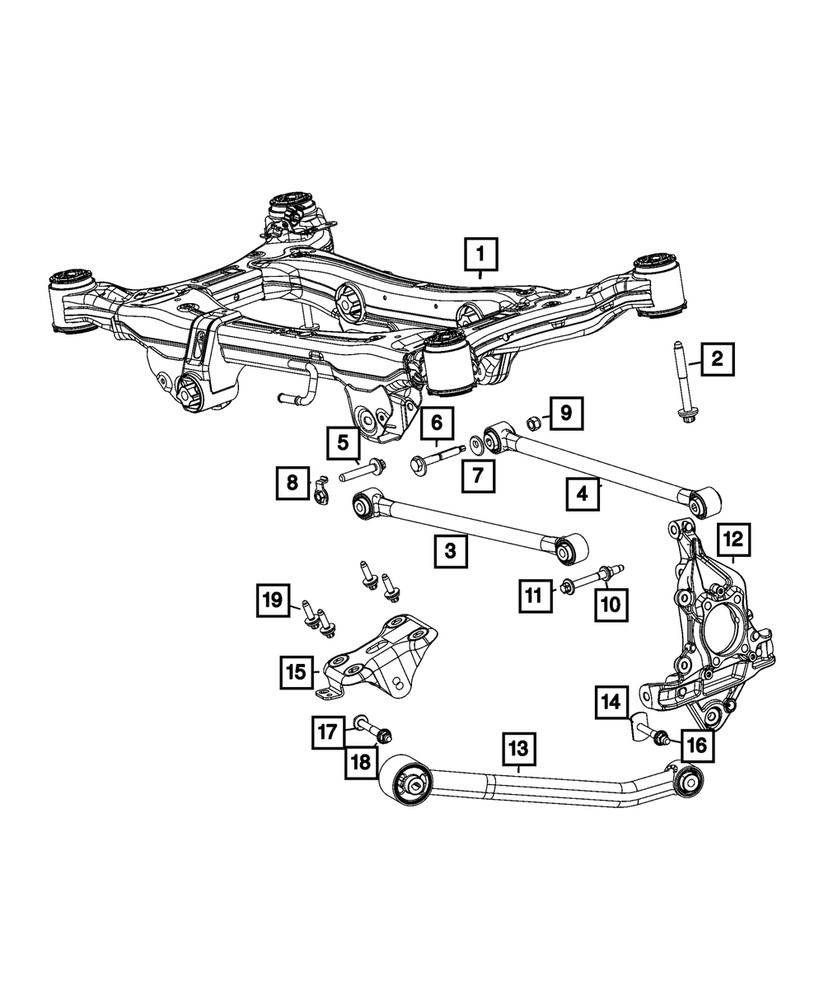 Genuine Mopar Trailing Arm Link Left 68645315AA