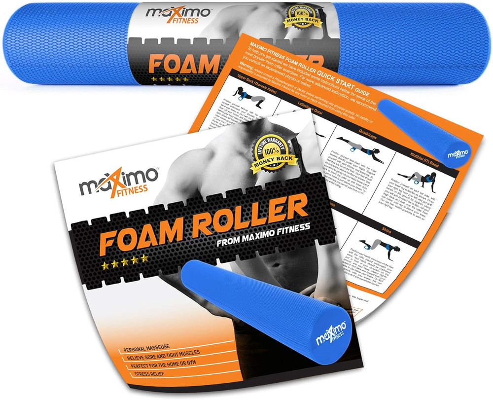 Foam Roller - High Density Exercise Roller for Trigger Point Self Massage, Muscl