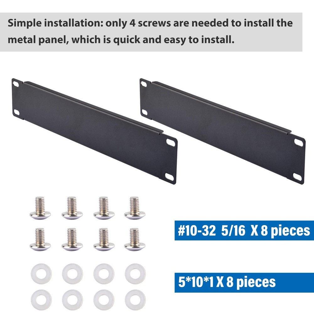 1U Blank Panel Rack Mount for 10 Inch Server Rack/Network Cabinet/DeskPi Rack...