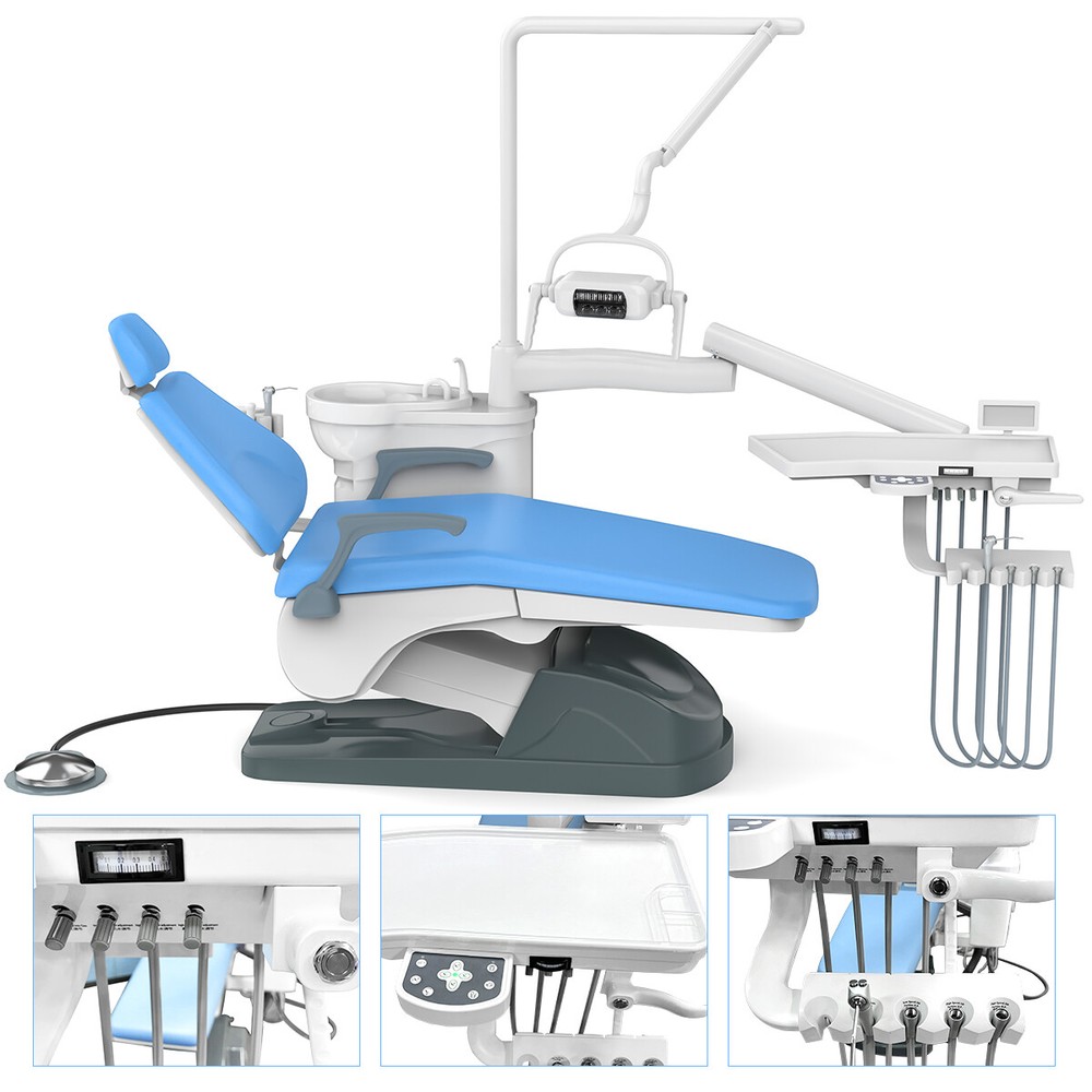 FDA Dental Unit Chair DC Motor Computer Controlled /Multi-Function Trolley Cart