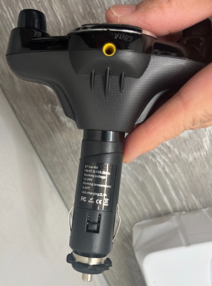 Bt08 Hands-Free Wireless Bluetooth Car Kit & Fm Transmitter, Black