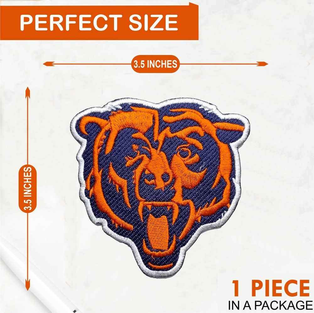 Chicago Bears NFL Team Logo Iron On Patch - Sew Patch - Embroidered Patch