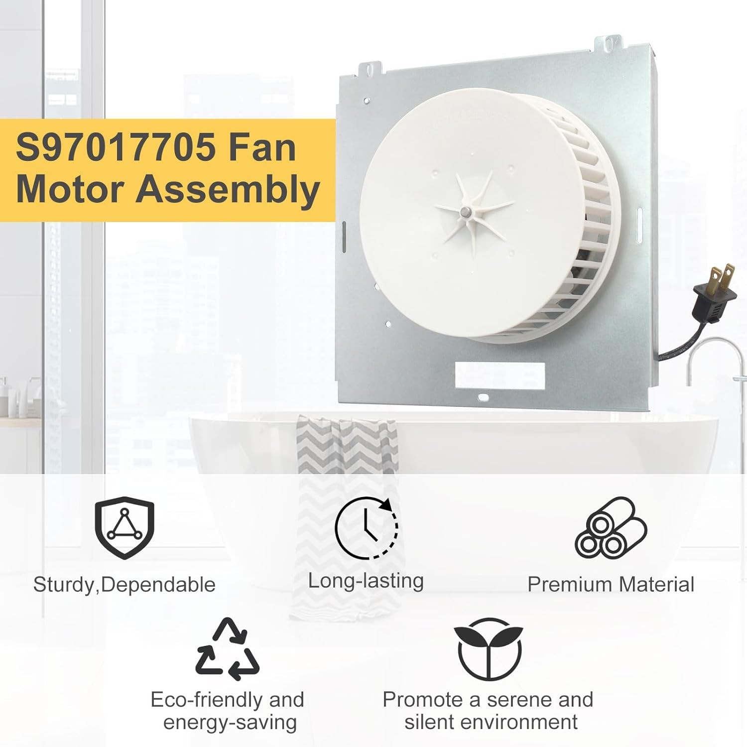S97017705 Bathroom Ventilation Fan Motor Assembly,8663RP 8664RP Bath Exhaust...