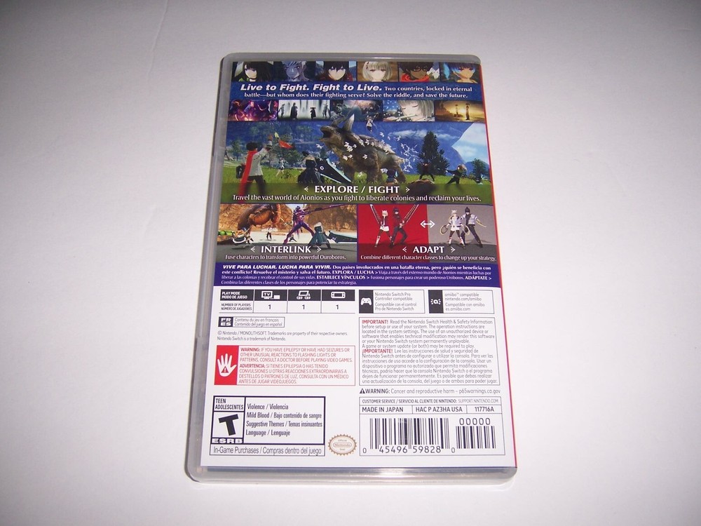 Original Box Case Replacement Nintendo Switch for Xenoblade Chronicles 3