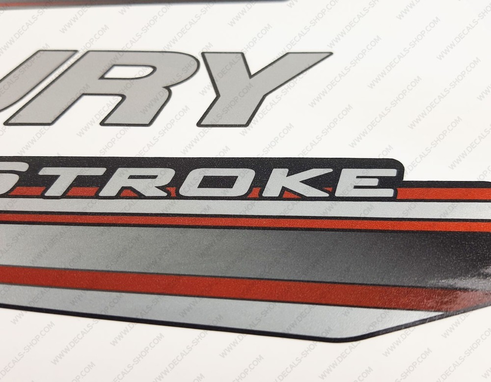 Mercury 9.9 hp Four Stroke 2013-2017 RED outboard engine decals sticker