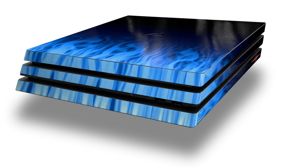 Skin for PS4 Pro Console Fire Blue