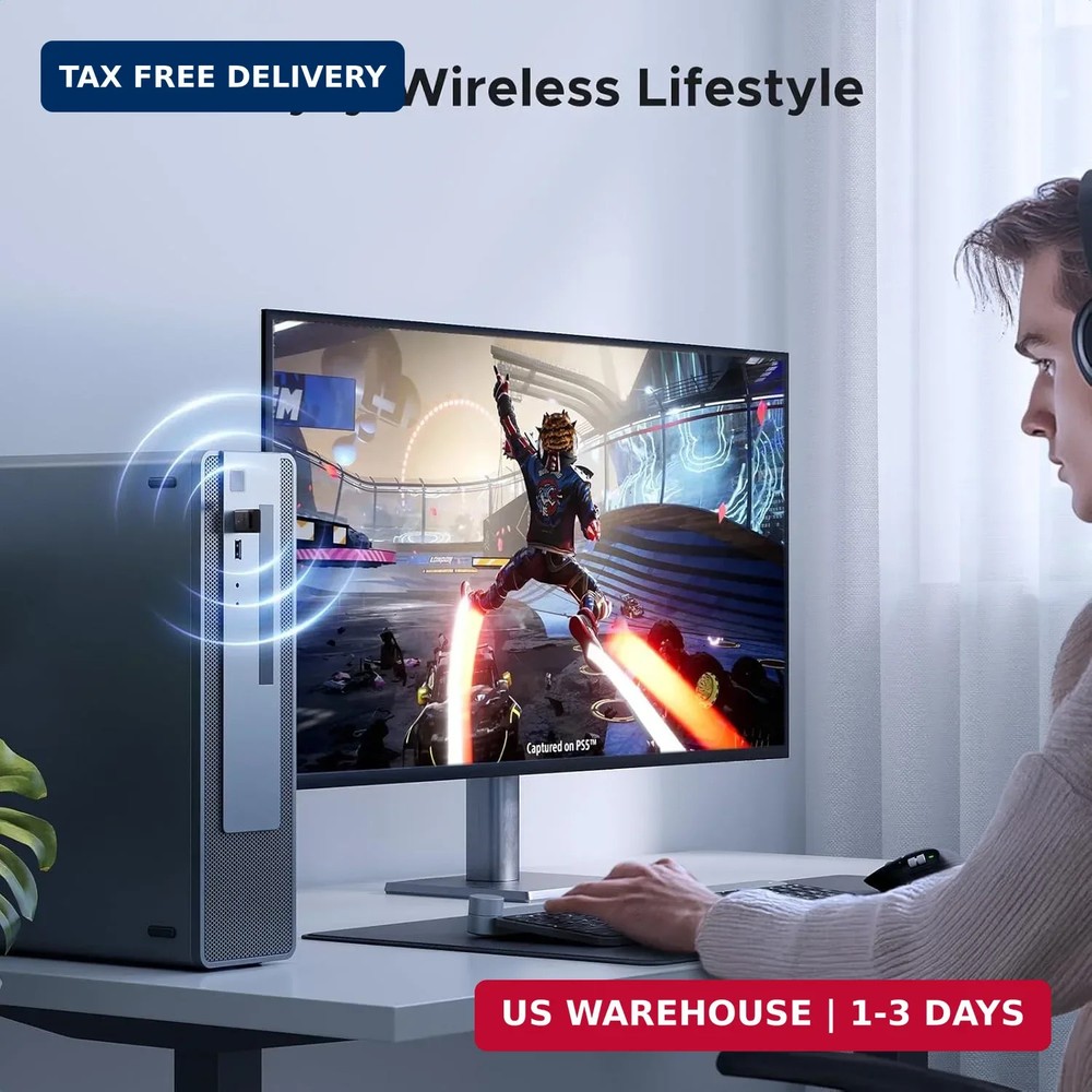 UGREEN USB Bluetooth Adapter for PC, Bluetooth 6.0 Dongle Receiver EDR & BLE, Pl