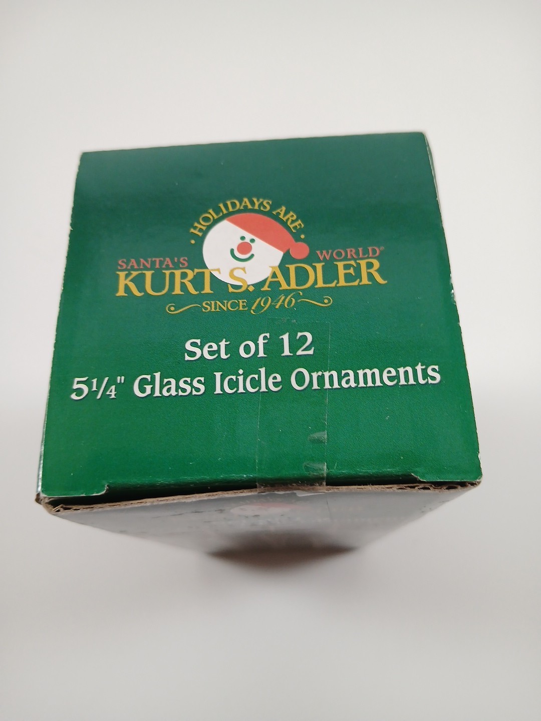 Kurt Adler 5-1/4-Inch Glass Icicle Ornament 12-Piece Box Set (Set of 12)