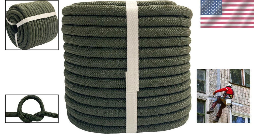 Braided Polyester Arborist Rope 3/8" x 200' Green
