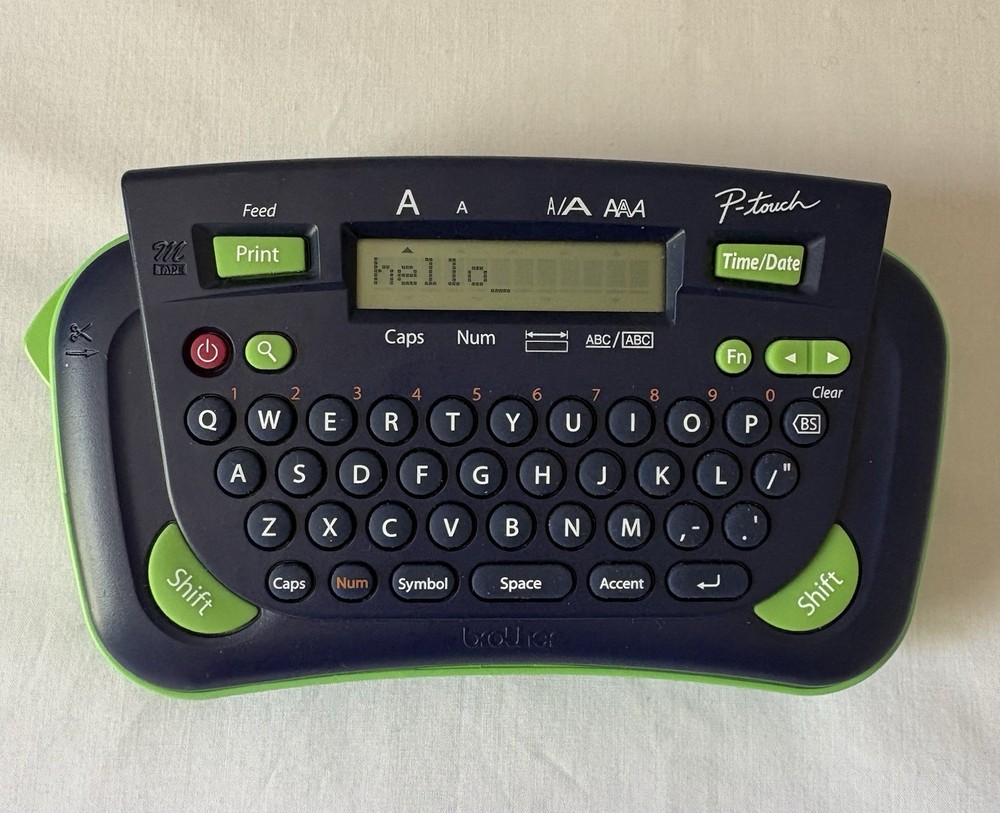 Brother PT-80 P-touch Electronic Labeling System Handheld Tested Working Clean