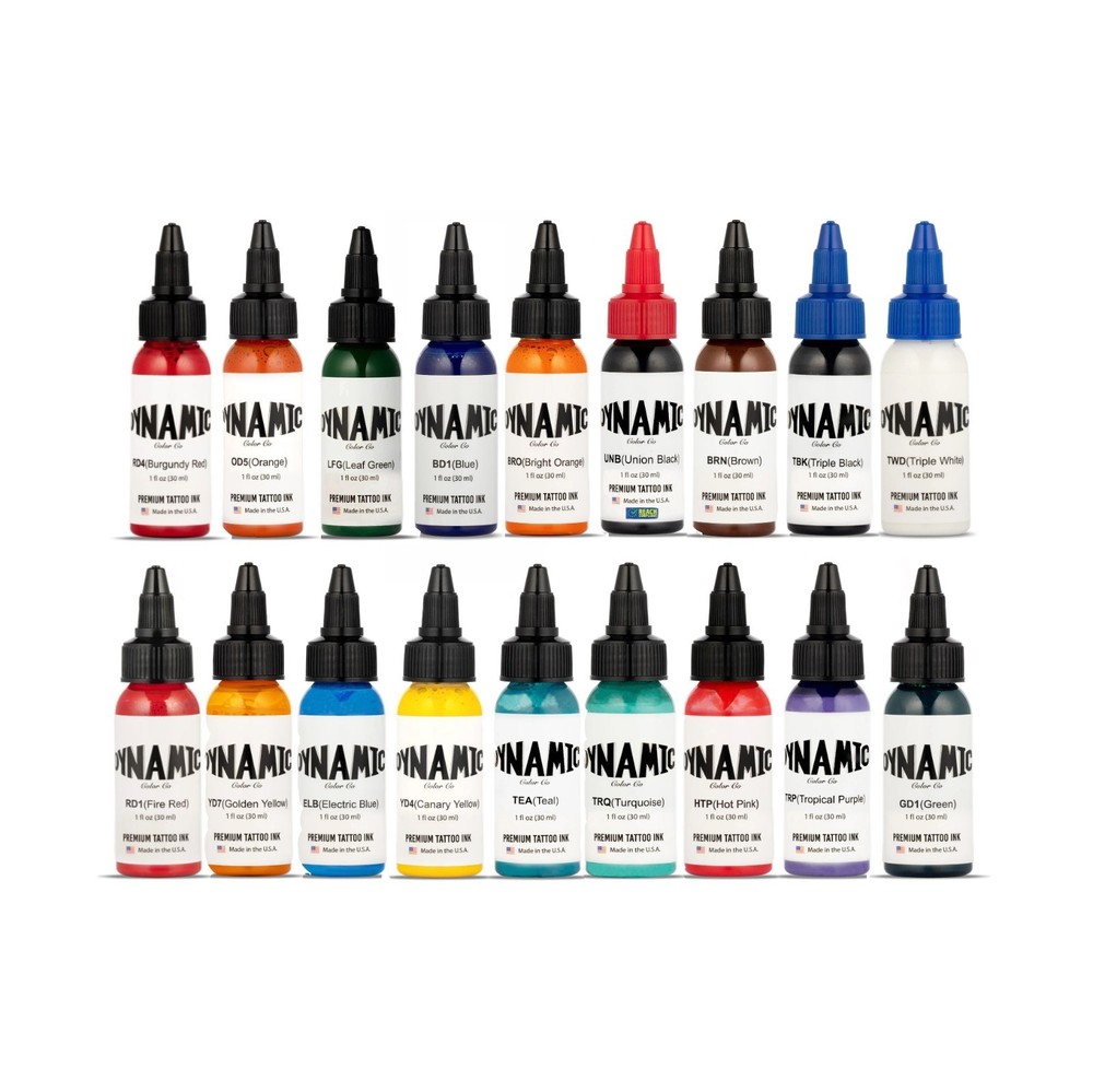 1oz Bottles Dynamic Colors Tattoo Ink