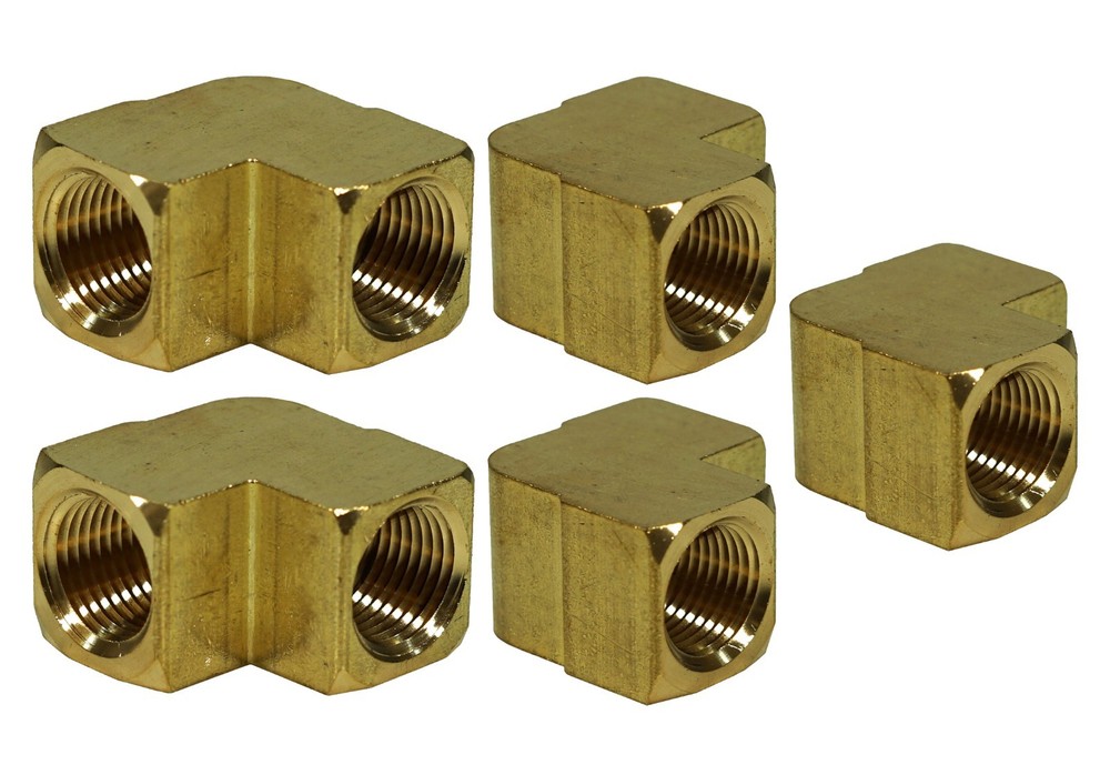 3/4" NPT, Industrial Solid Brass Threaded Pipe Fitting, 90 Degree Female Elbow
