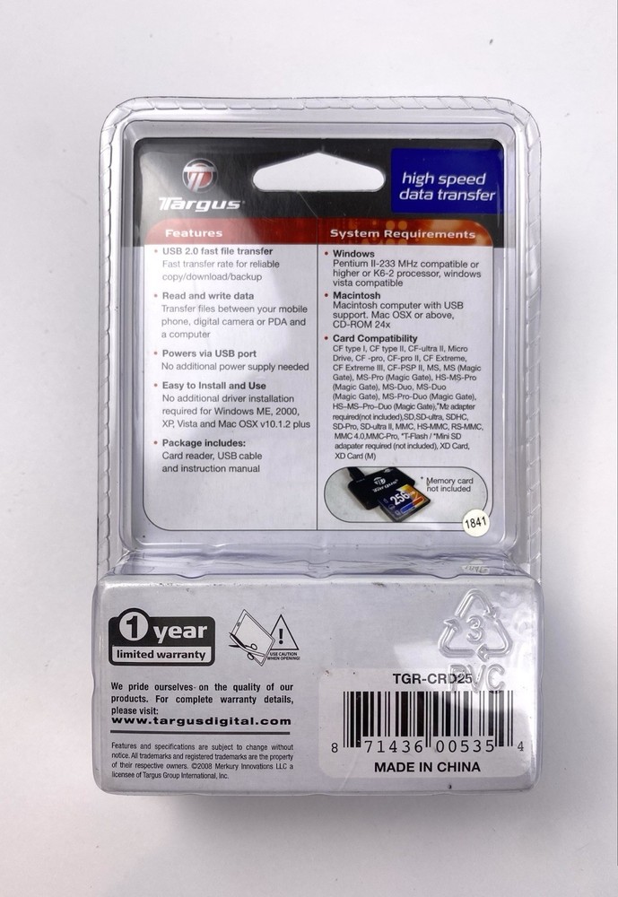 Targus Universal 32 in 1 Card Reader/Writer