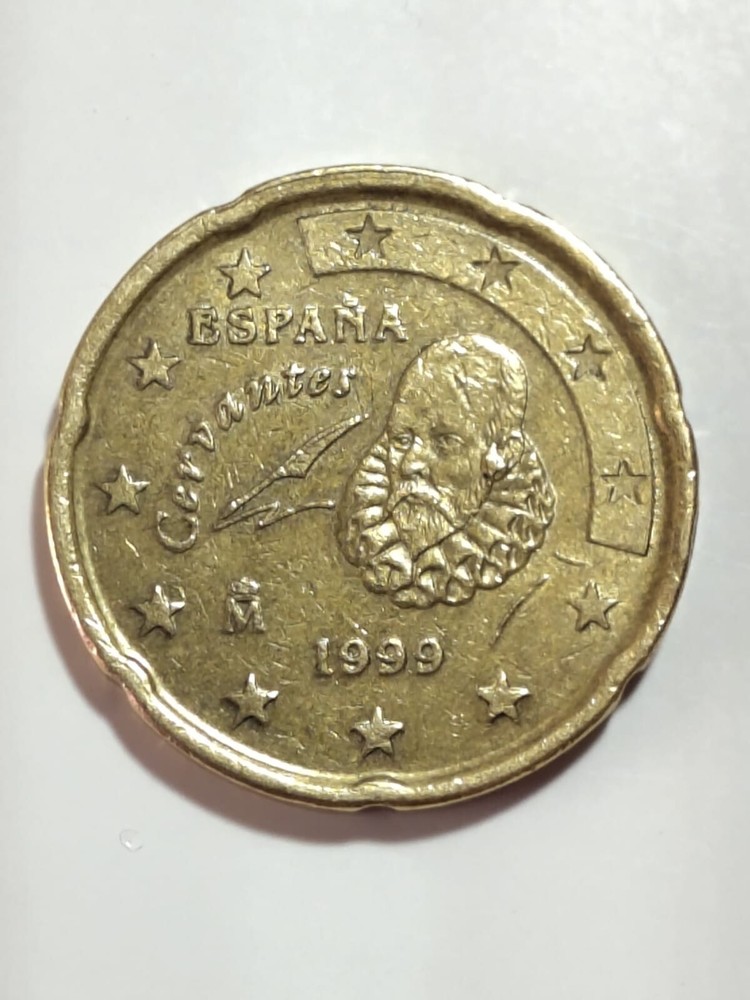 20 cent 1999 Spain with error (extra metal)