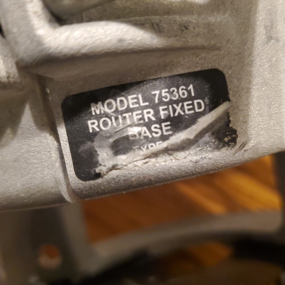 Porter Cable Model 75361 Production Router Fixed Base Type 2