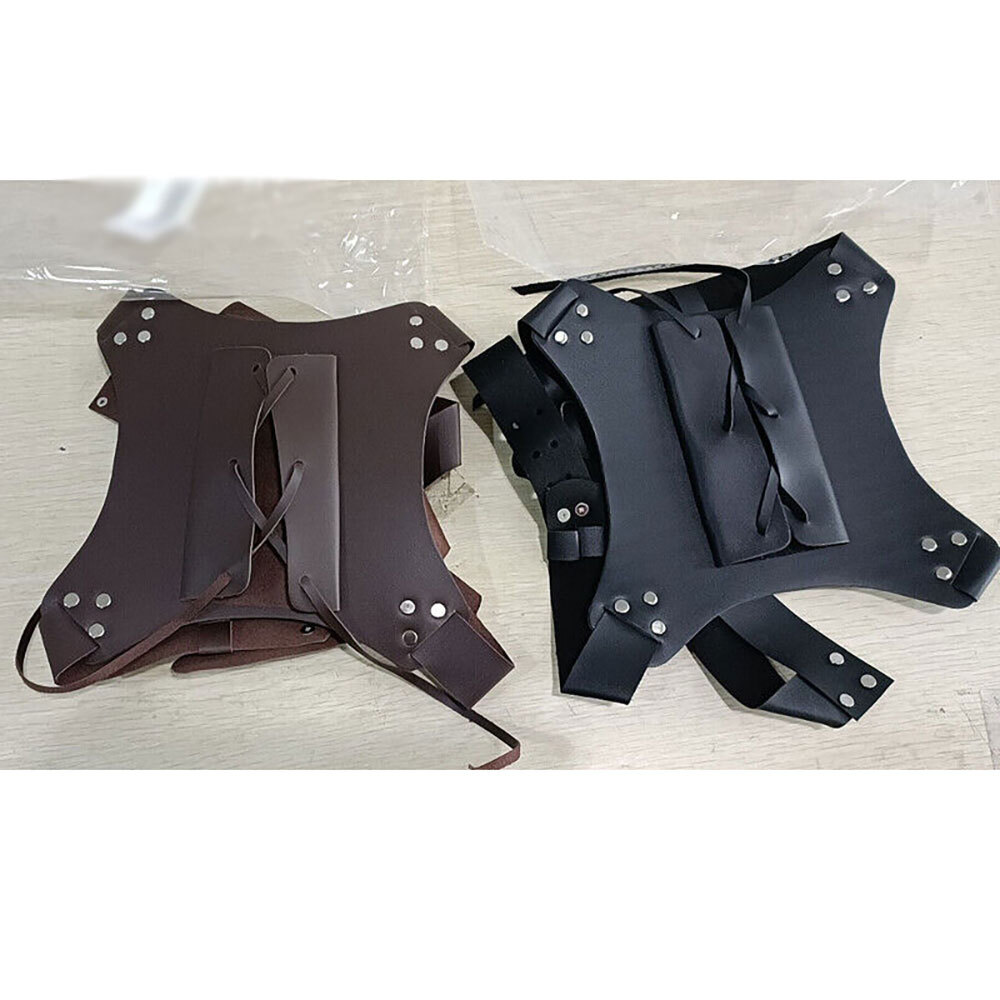Medieval Retro Back Sword Holder Back Scabbard Warrior Cosplay PU Leather USA