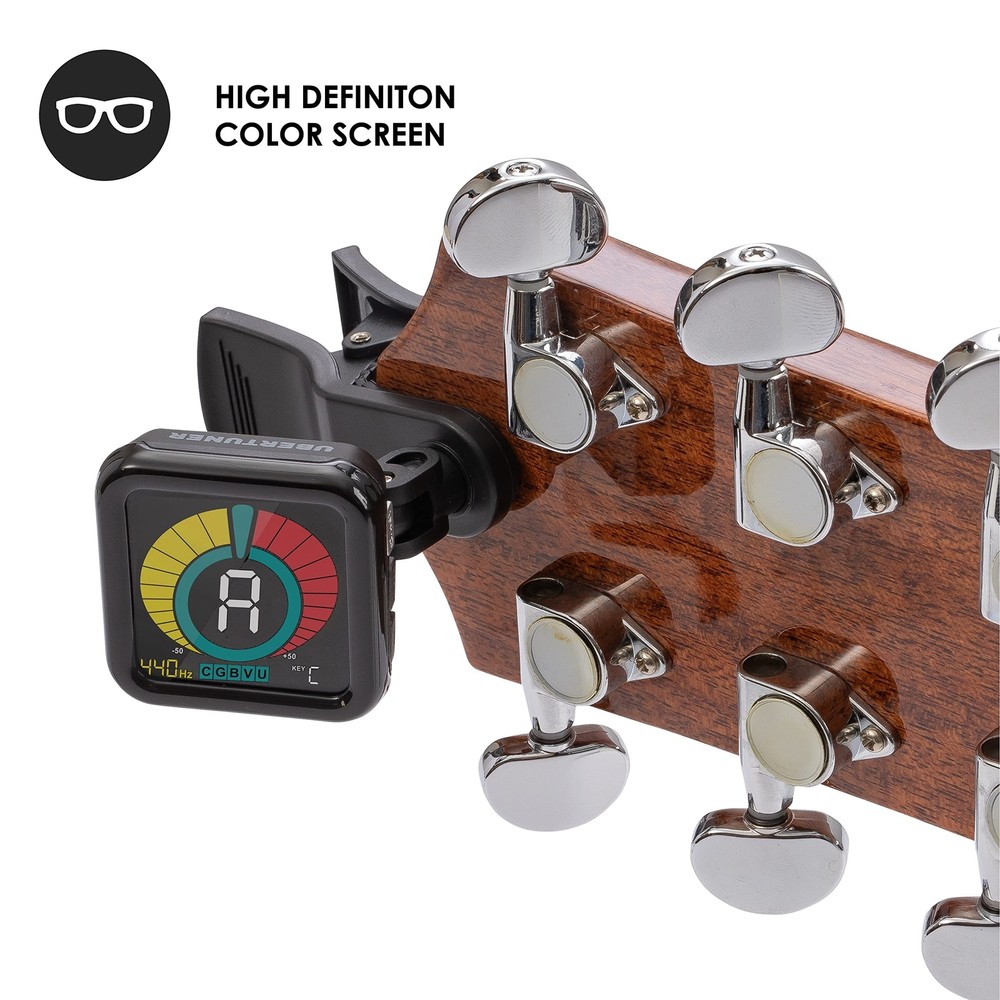 KLIQ UberTuner - Professional Clip-On Tuner for All Instruments (multi-key mo...