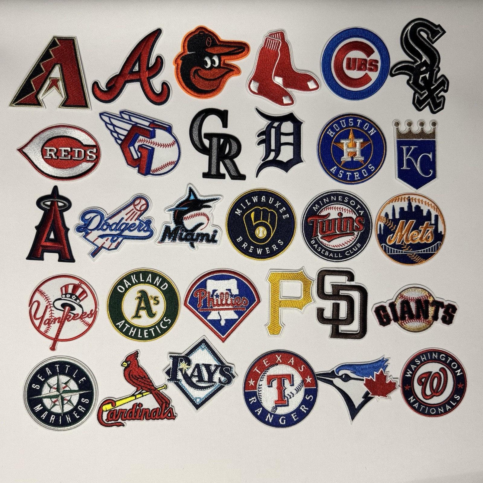 All MLB Team Logos Iron On Patches Wholesale Patches Lot of 30