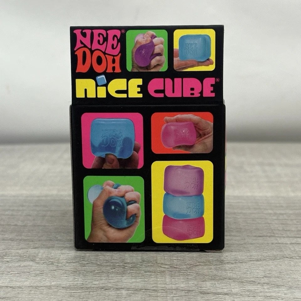 NEW Nee Doh Nice Cube Super Solid Squish Pink Toy, FAST SHIPPING! TL