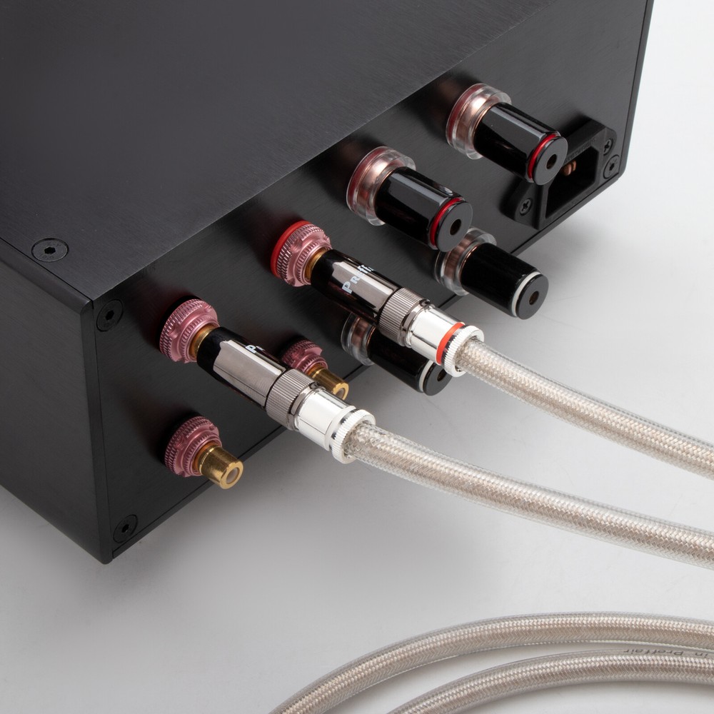 Pair Pure Silver RCA Cable Audio HiFi Cable with Silver Plated Brass RCA Plug