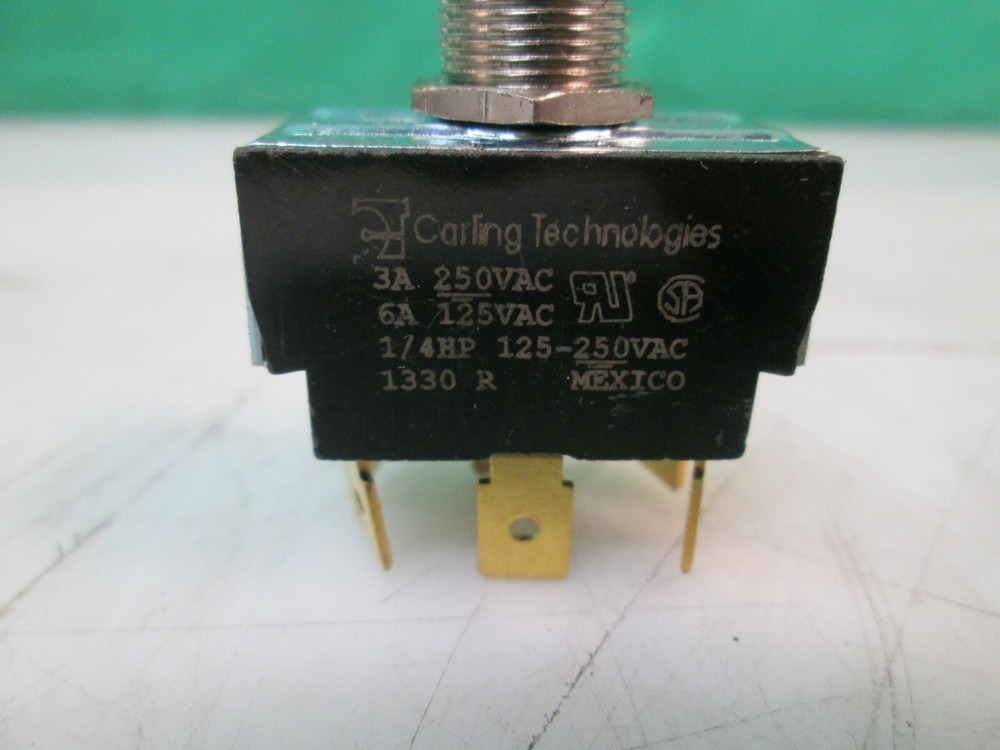 Carling Toggle Switch DPDT, 3 Position, On-Off-On, Terminal Tab Terminals
