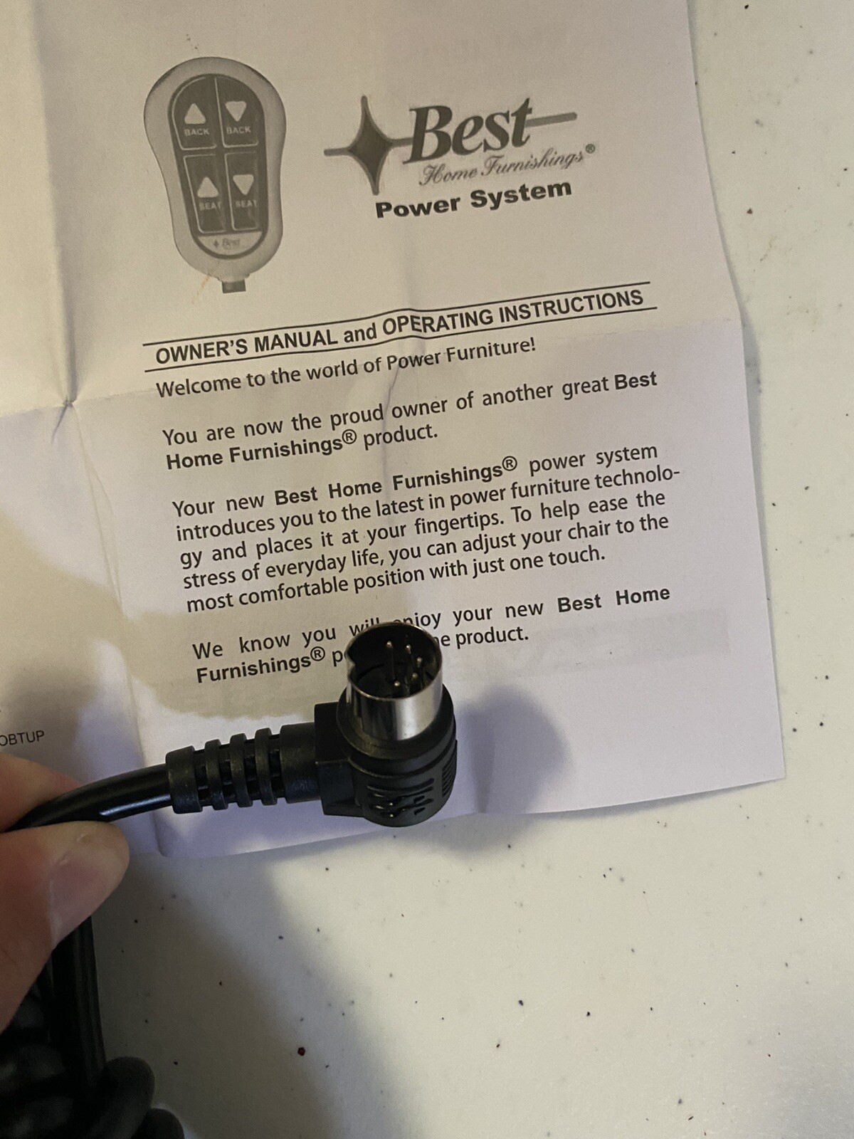 Best Home Furnishing: Recliner Model: 11750UX Hand Control A1 Brand New