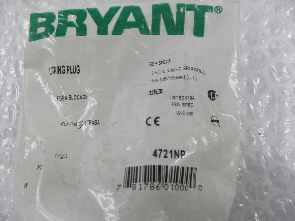 BRYANT 4721NP LOCKING PLUG NSMP