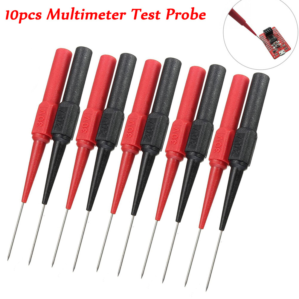 5 Pairs Multimeter Needle tipped tip Tester Probe Test Leads For 4mm socket Plug