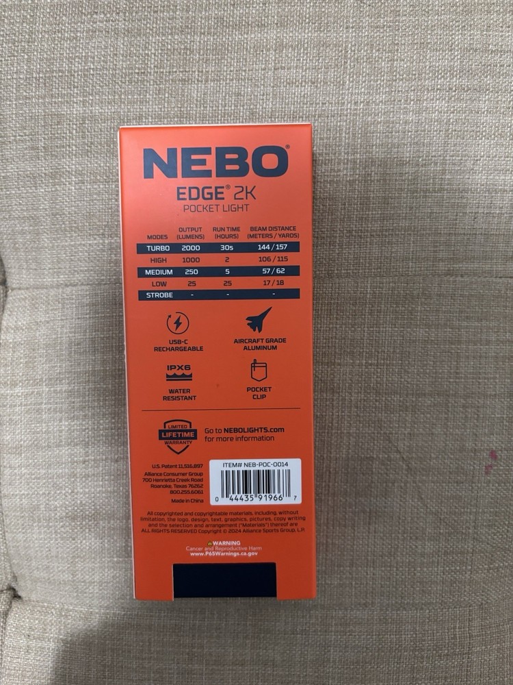 Nebo EDGE 2k 2000 Lumen Tactical Flashlight