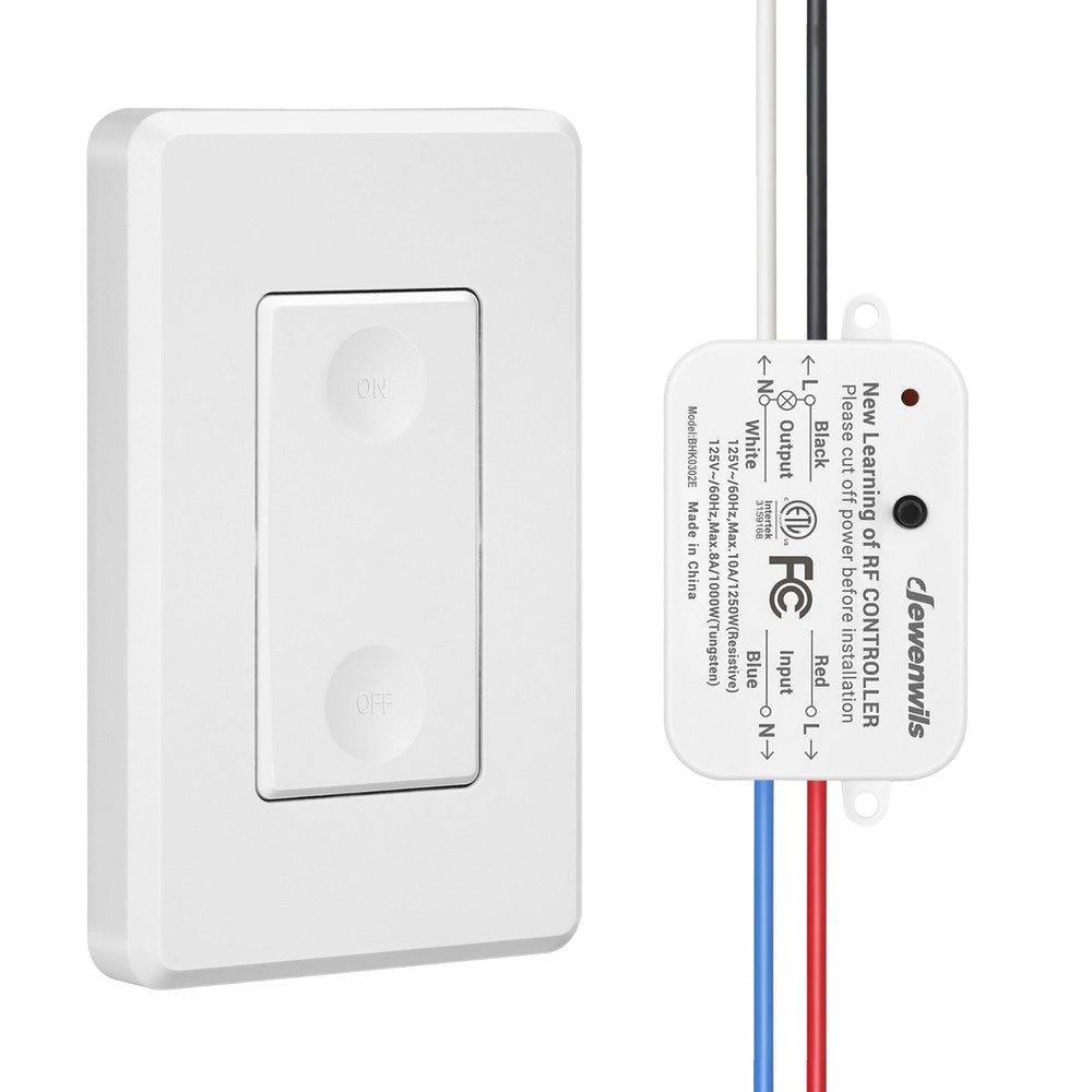 DEWENWILS Wireless Remote Control Wall Light Switch and Receiver Kit for Lamps
