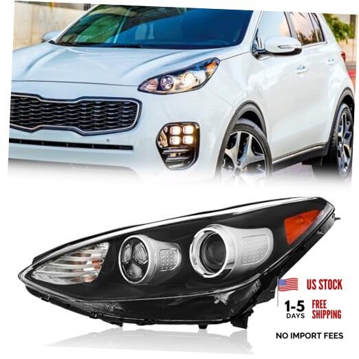 92101-D9140 Headlights Assembly Compatible with 2017-2022 Kia Left Driver Side