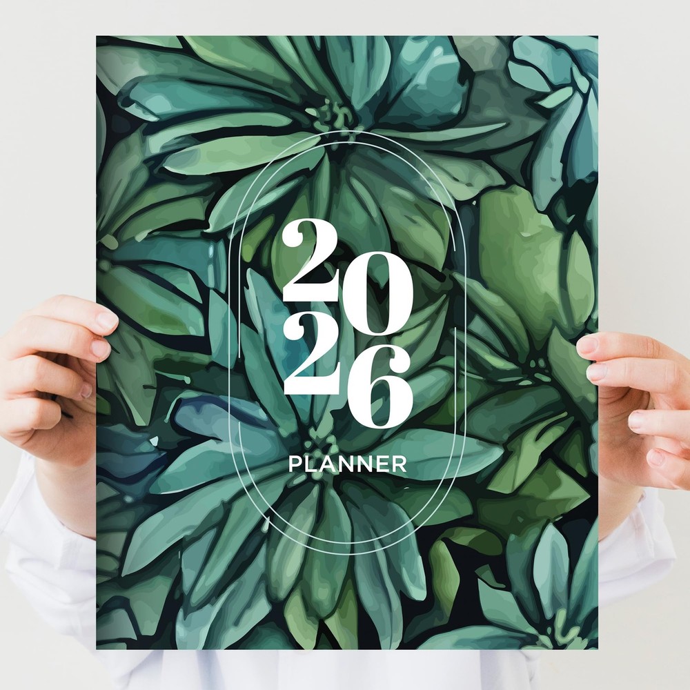 TF Publishing 2026 Succulent Large Monthly Planner,