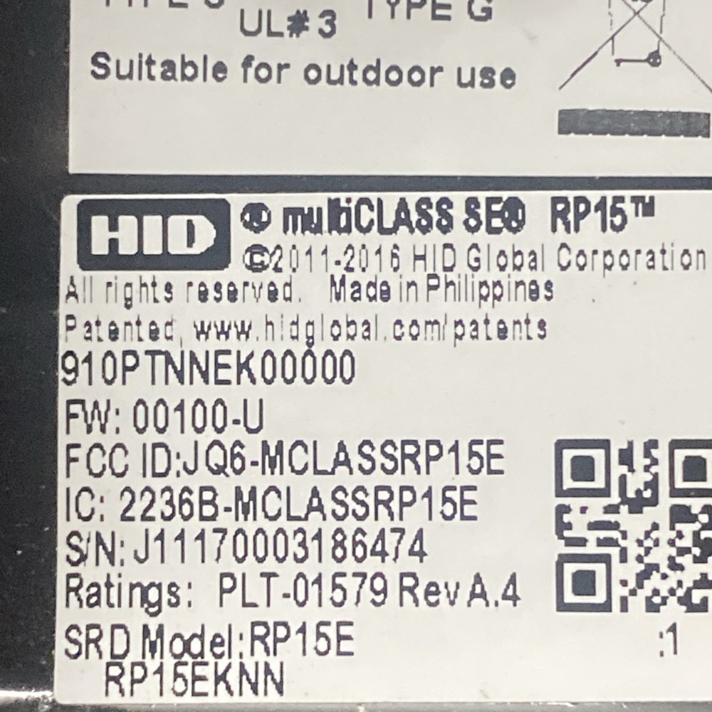 HID multiCLASS SE RP15E Mullion Readers ( Missing Screws )