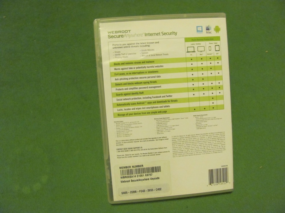 Webroot Secure Anywhere® Internet Security Plus (3 Devices).