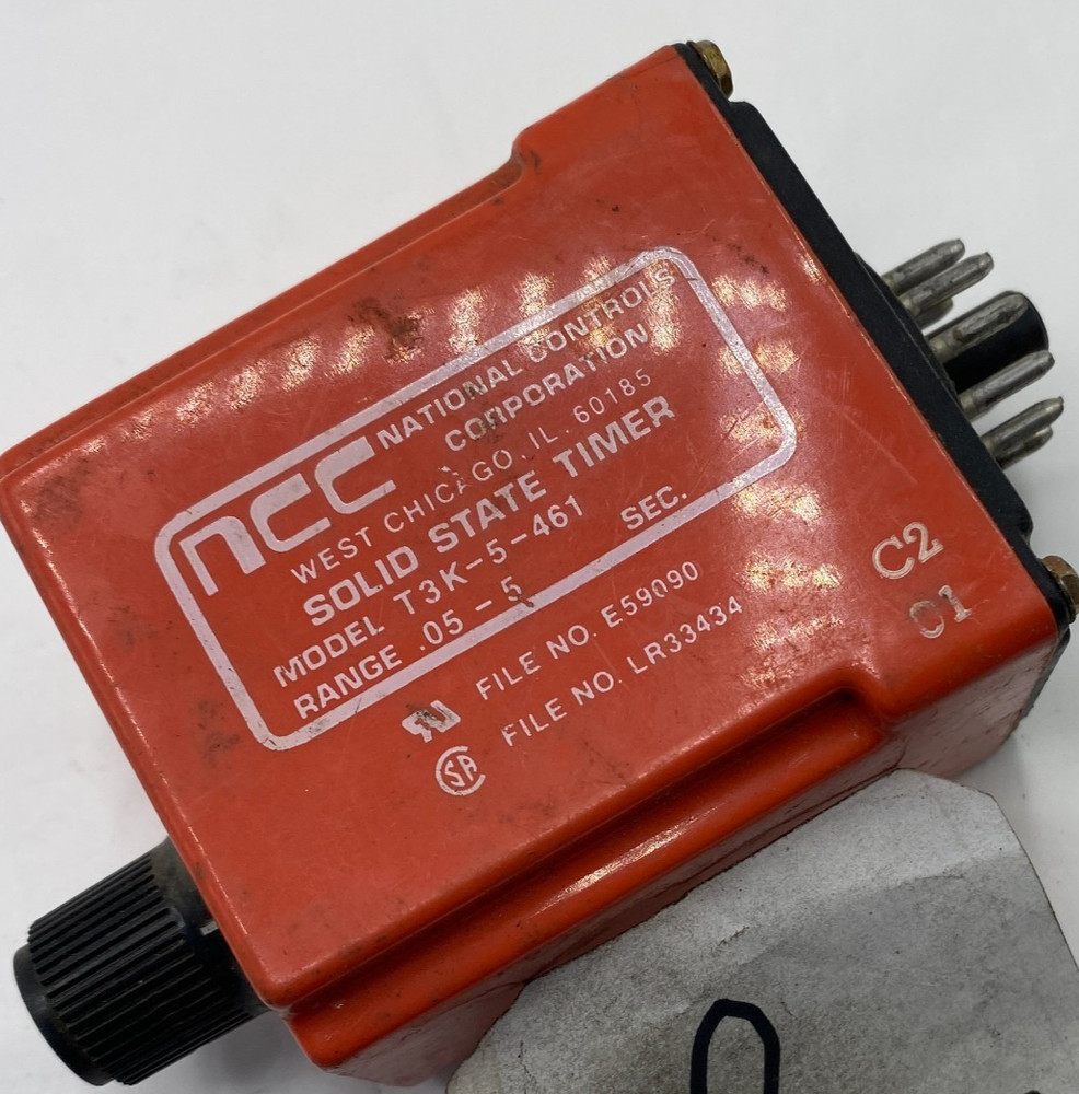 NCC Model T3K-5-461 Solid State Timer Relay Range .05-5 National Controls 🎯