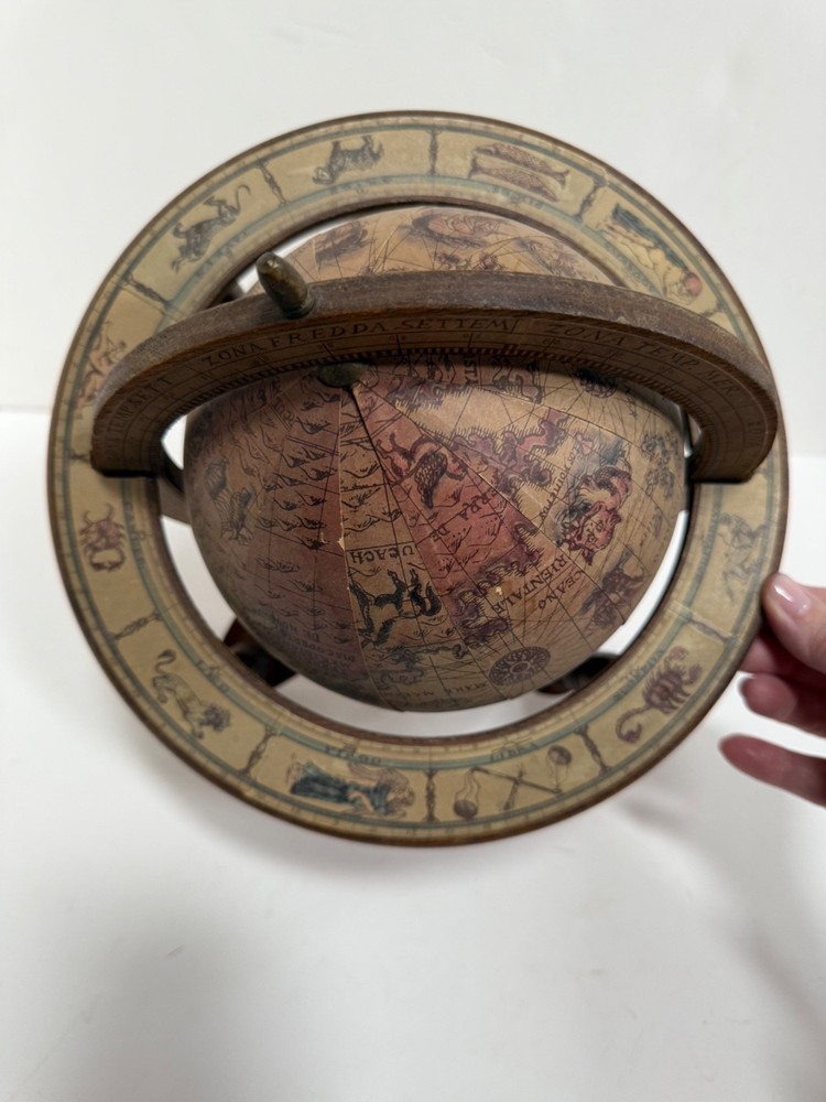 vintage old world tabletop globe