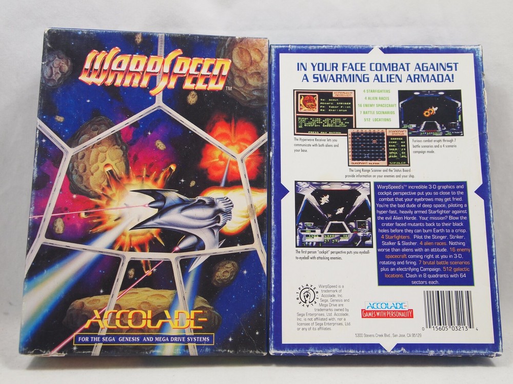 WarpSpeed (SEGA Genesis) Authentic CARDBOARD BOX ONLY!