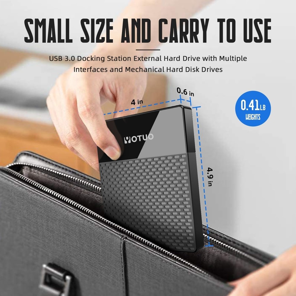 All-in-One 1TB External Hard Drive & Hub - Streamlined Data Access Anywhere