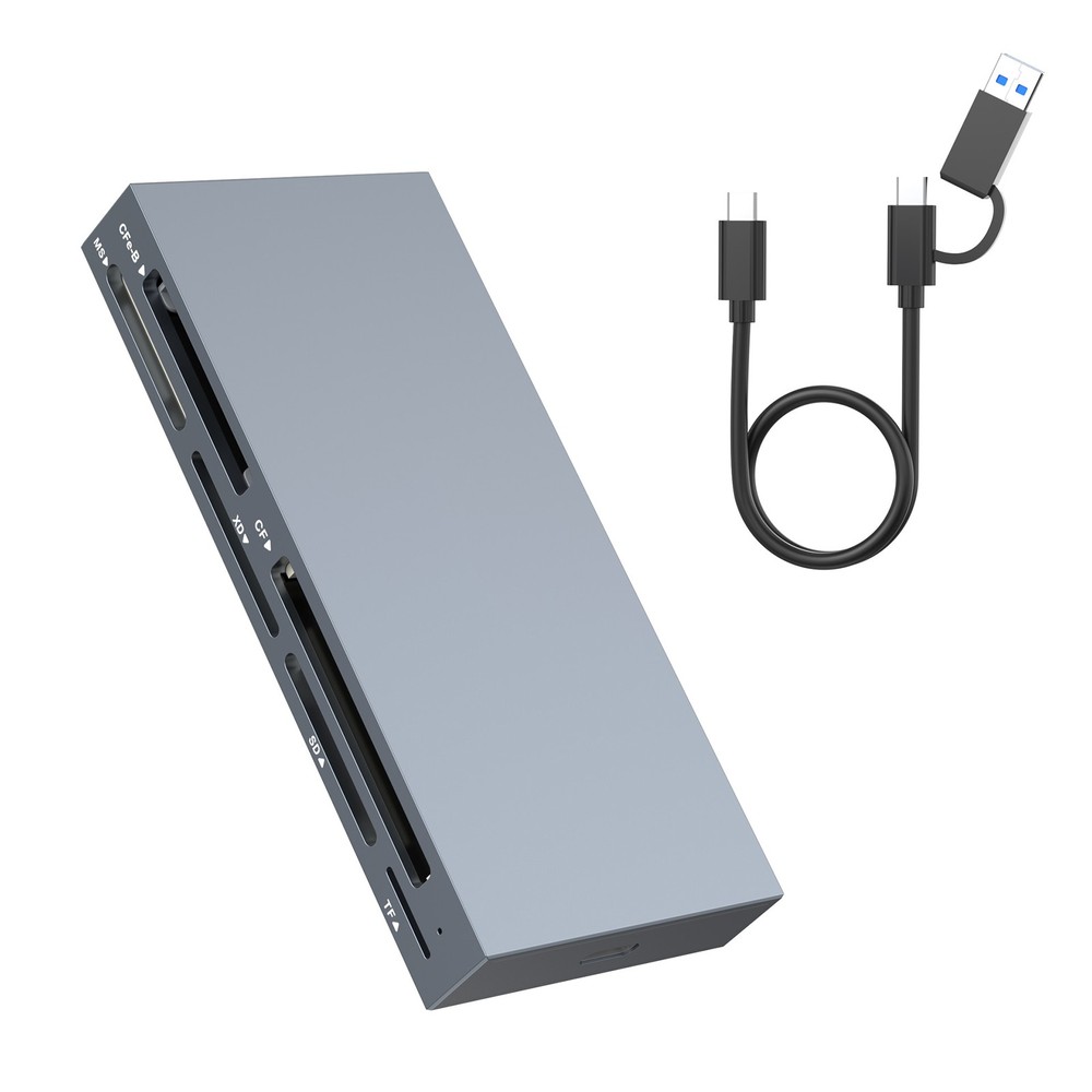 Aluminum USB 3.2 Gen2 10Gbps CFexpress Type B/CF/MS/XD/SD/TF Multi Card Reader
