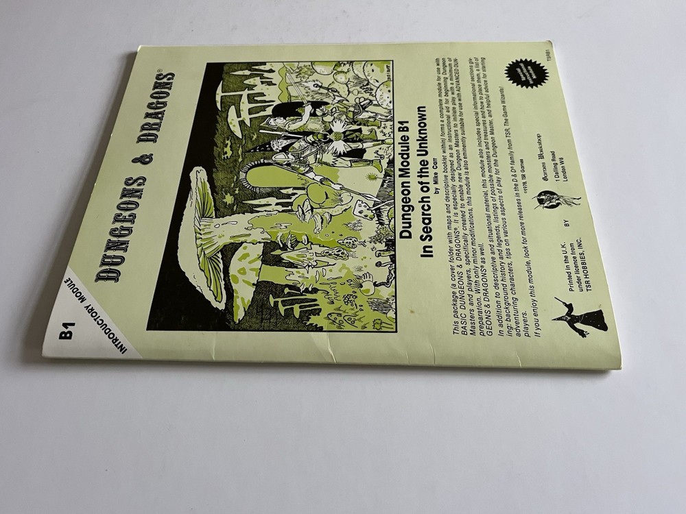 Dungeons and Dragons Basic Set Games Workshop TSR 1978