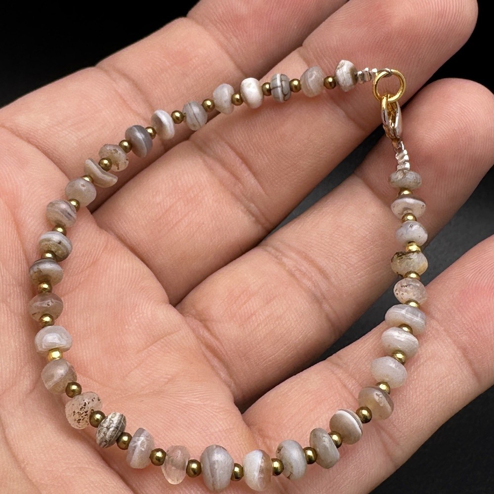 Ancient Old Soleimani Agate Beads Bracelet