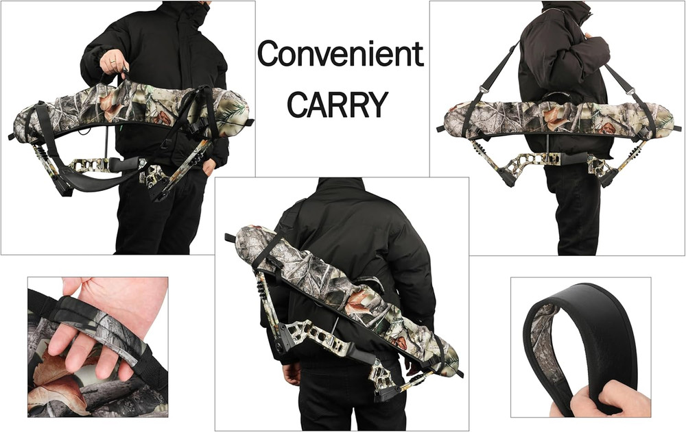Archery Compound Bow Sling String Protector Cams Case Carrying Shoulder Strap Ho