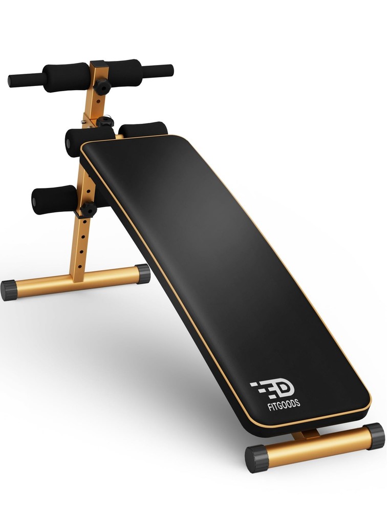Sit Up Bench, Adjustable Workout Bench for Ab Exercise, Curved Incline/Declin...