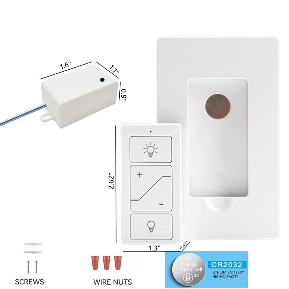Smart Wireless Light Switch Kit No Wiring Dimmer Remote Control Work with Alexa
