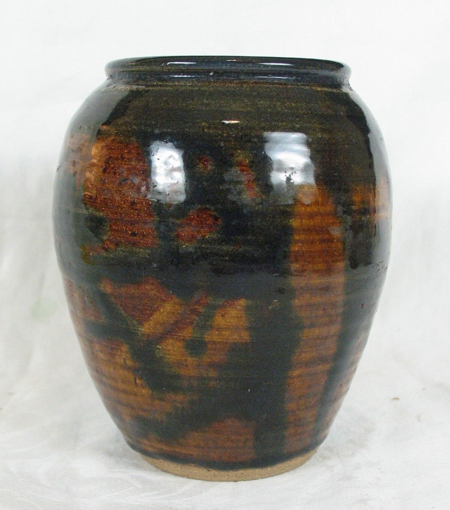 Signed BMB ? Studio Pottery Vaze Glazed inside out