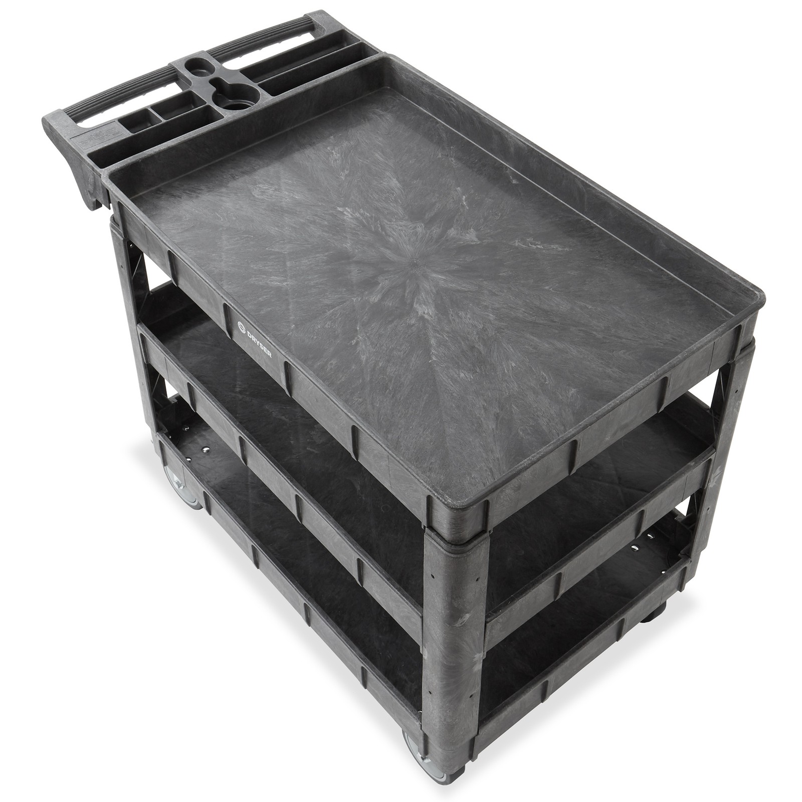 OPEN BOX - Utility Service Cart with 2-5" Swivel Wheels, 3 Shelves, 550lb.