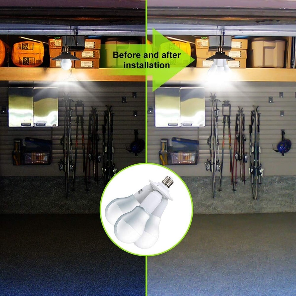 8T8 3 in 1 E26 E27 Light Bulb Socket Splitter Adapter, Standard LED Bulb Base...